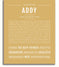 Addy Personalized Name Meaning Art Prints – Name Stories