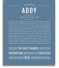 Addy Personalized Name Meaning Art Prints – Name Stories