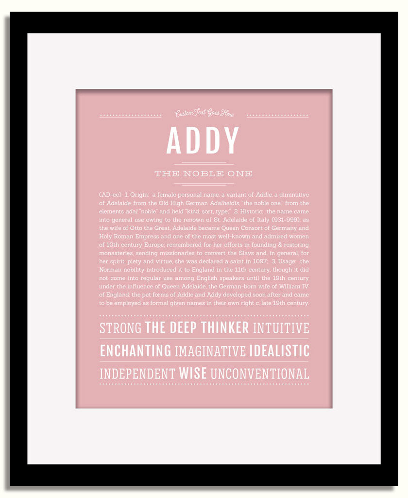 Frame Options | Dusty Rose | Black Frame, Matted