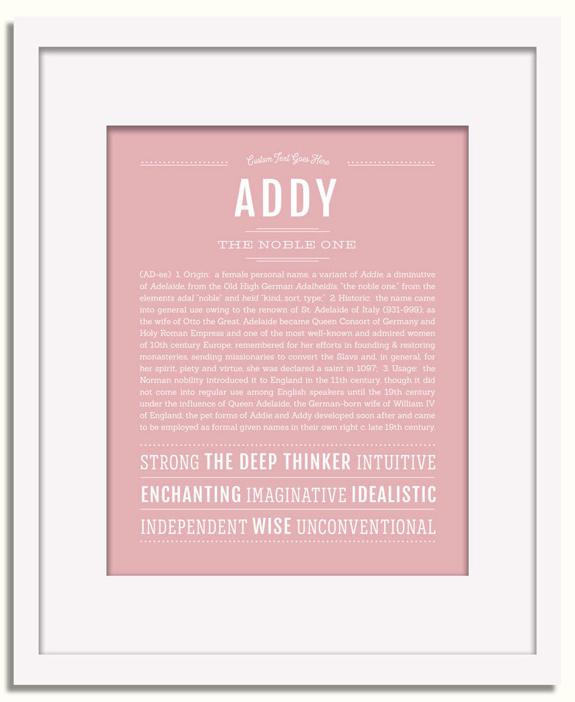 Frame Options | Dusty Rose | White Frame, Matted