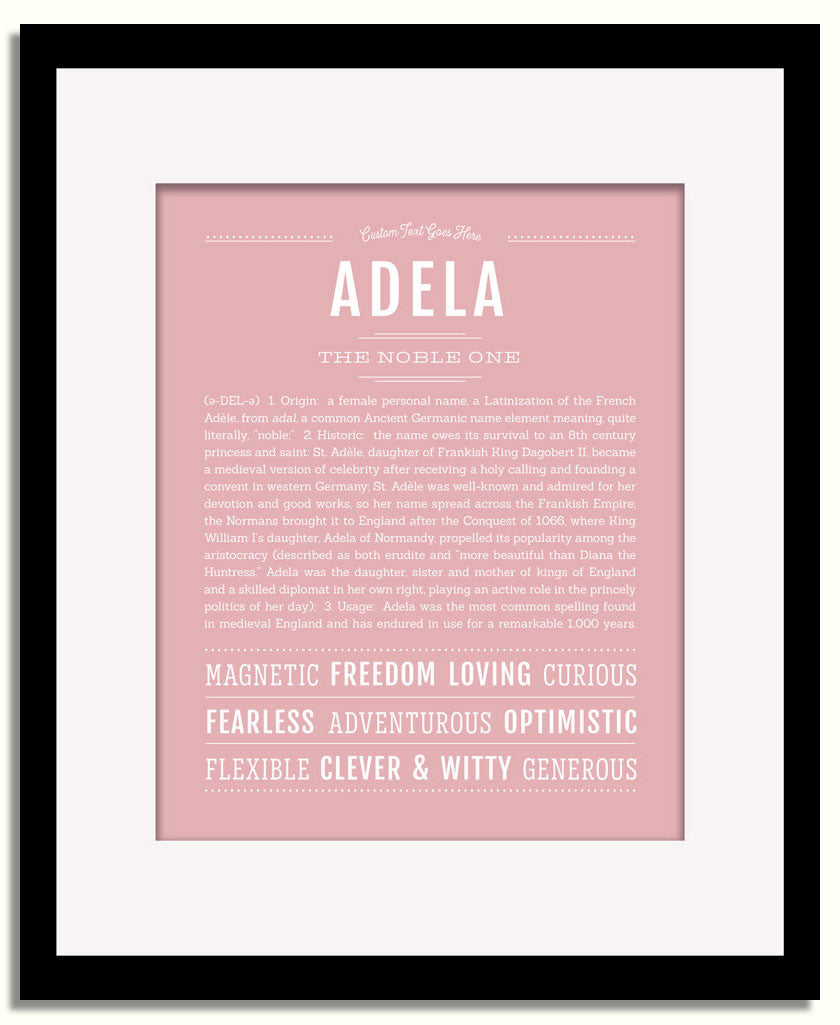 Frame Options | Dusty Rose | Black Frame, Matted