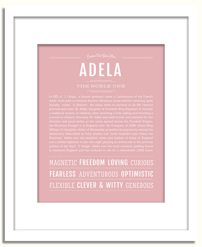 Frame Options | Dusty Rose | White Frame, Matted