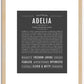 Adelia | Name Art Print