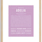 Adelia | Name Art Print