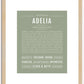 Adelia | Name Art Print