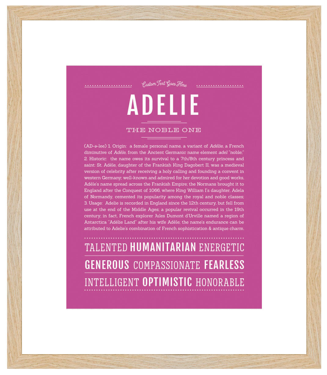 Frame Options | Dark Pink | Maple Frame, Matted