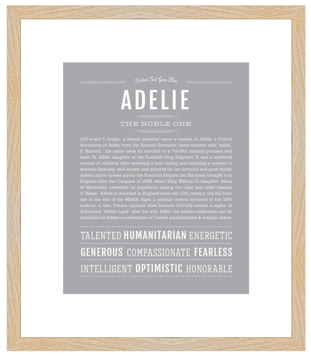 Frame Options | Light Gray | Maple Frame, Matted