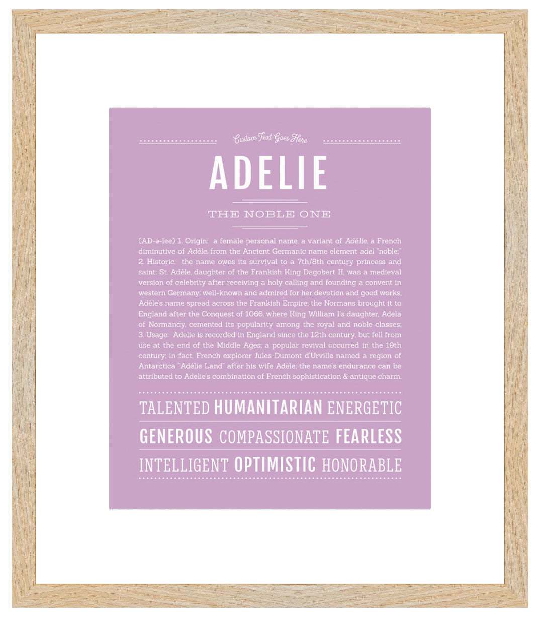 Frame Options | Lilac | Maple Frame, Matted