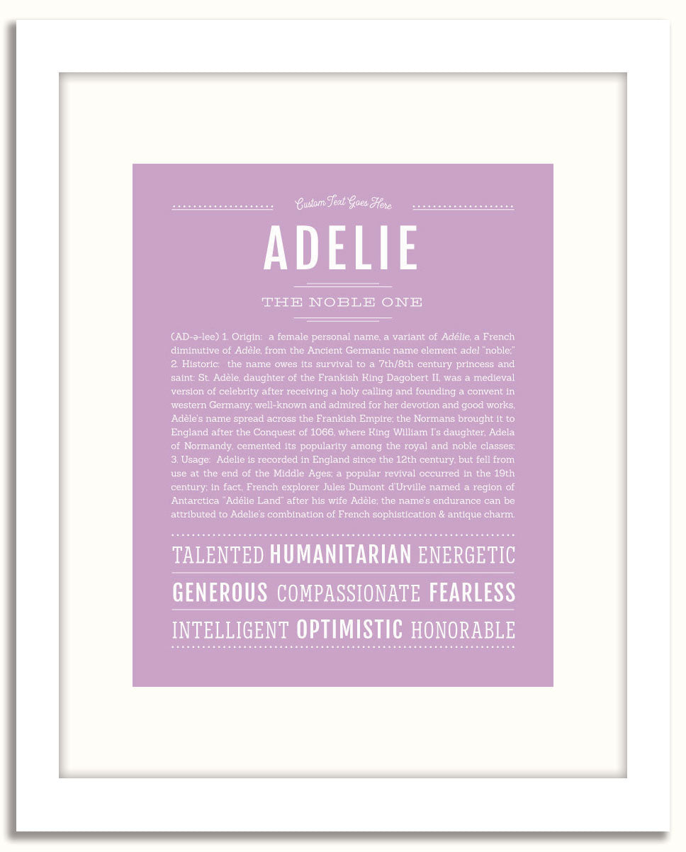 Frame Options | Lilac | White Frame, Matted