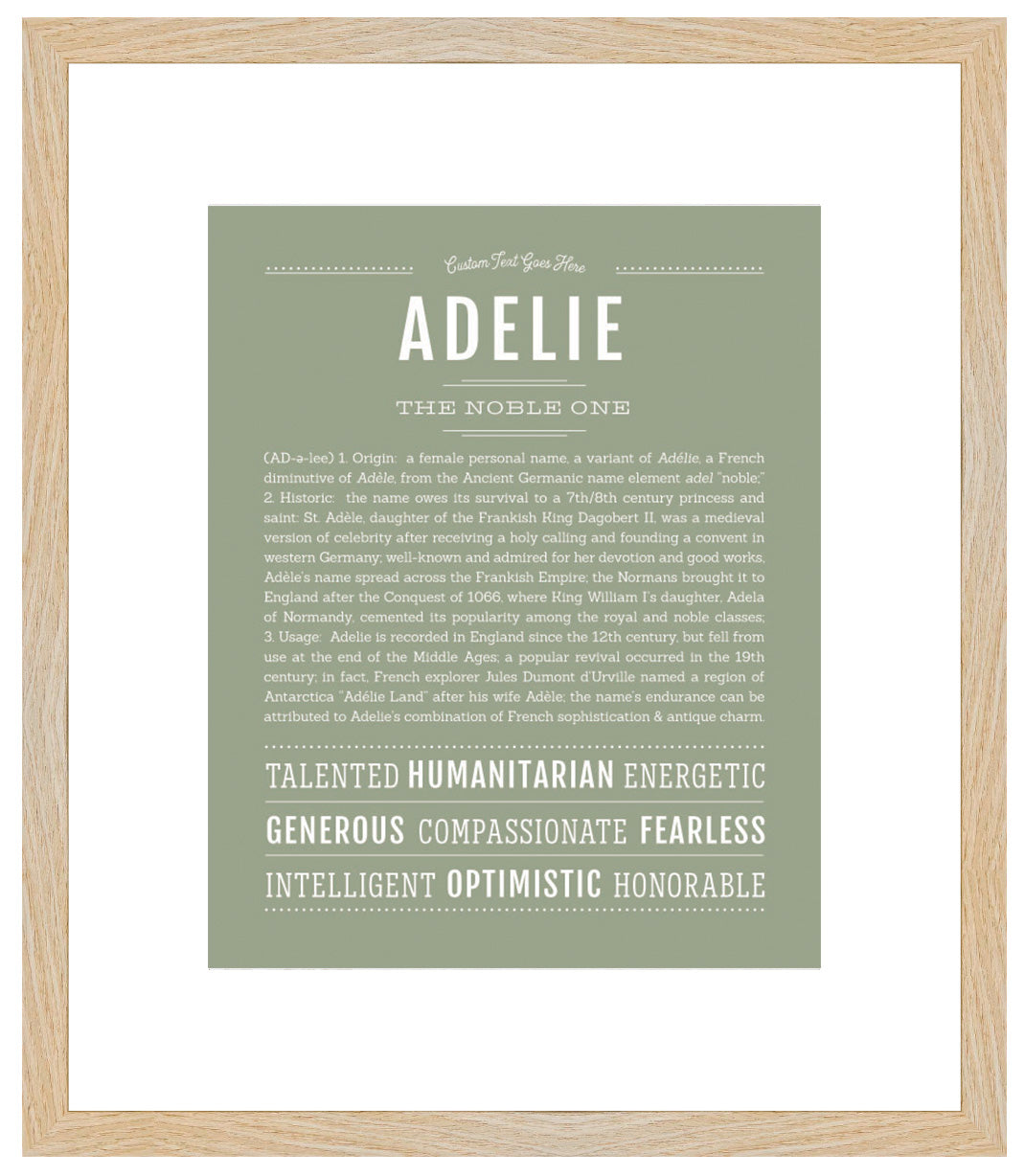 Frame Options | Sage | Maple Frame, Matted