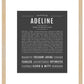 Adeline | Name Art Print