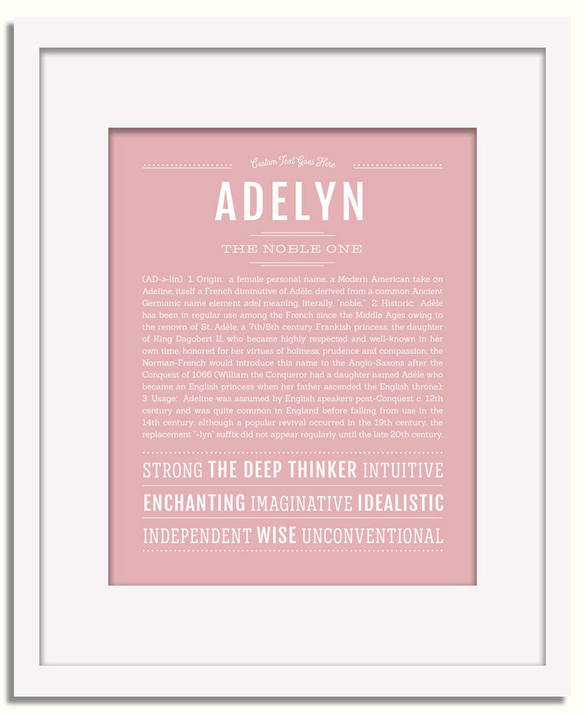 Frame Options | Dusty Rose | White Frame, Matted