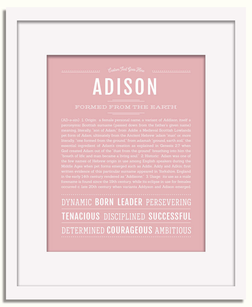 Frame Options | Dusty Rose | White Frame, Matted