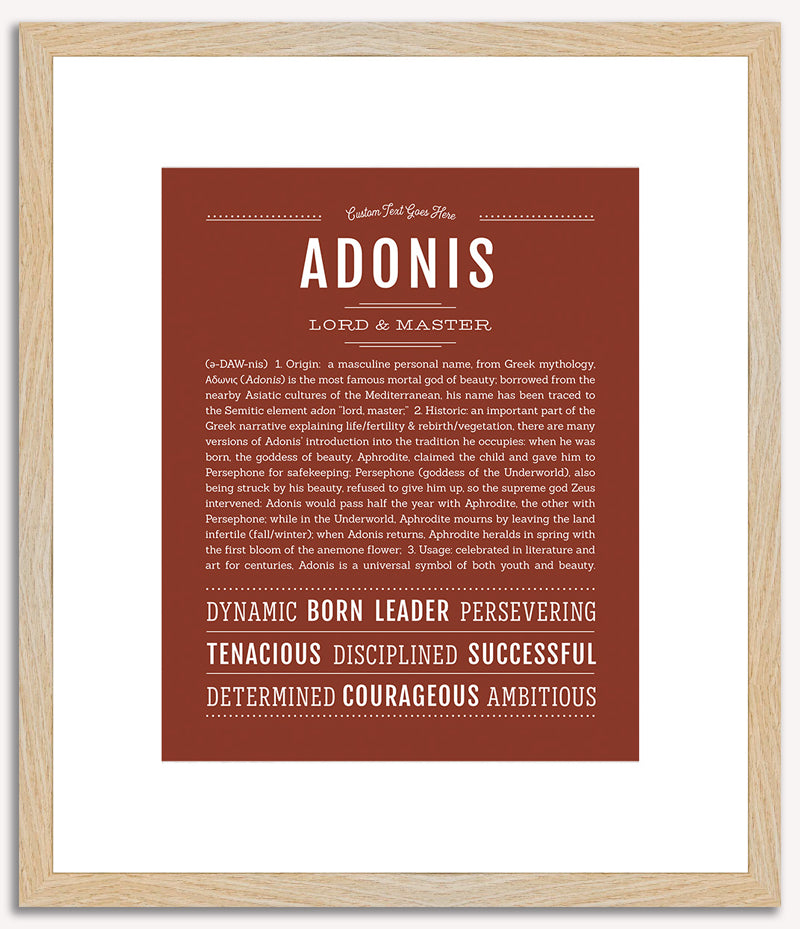 Adonis | Name Art Print