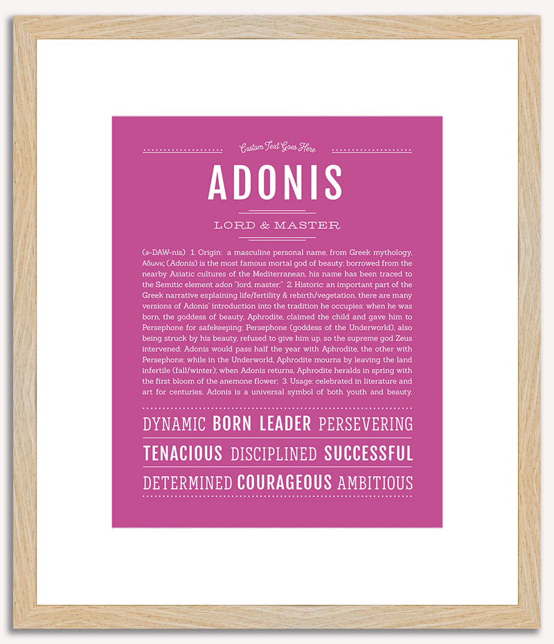 Adonis | Name Art Print