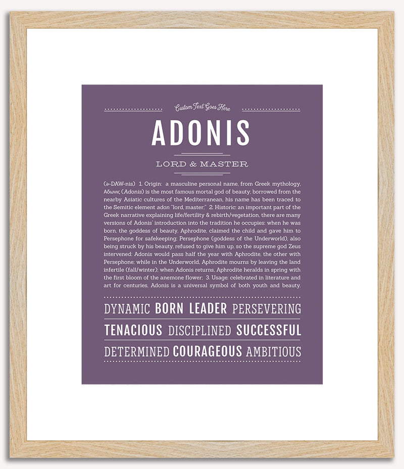 Adonis | Name Art Print