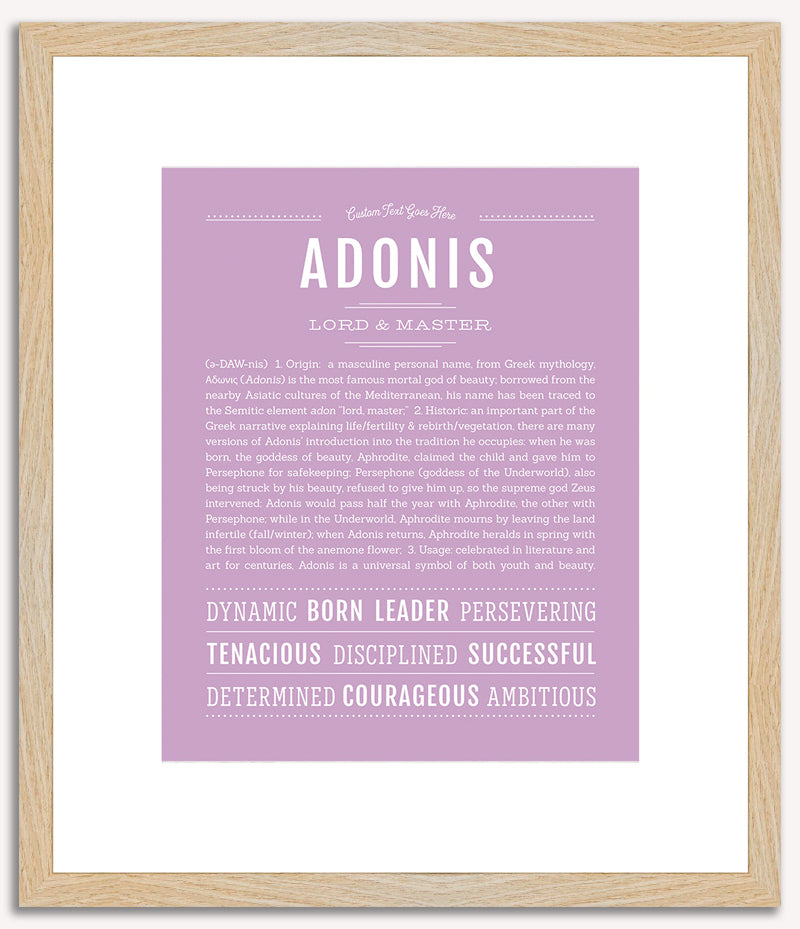 Adonis | Name Art Print