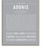 Adonis | Name Art Print - Personalized Custom Gifts – Name Stories