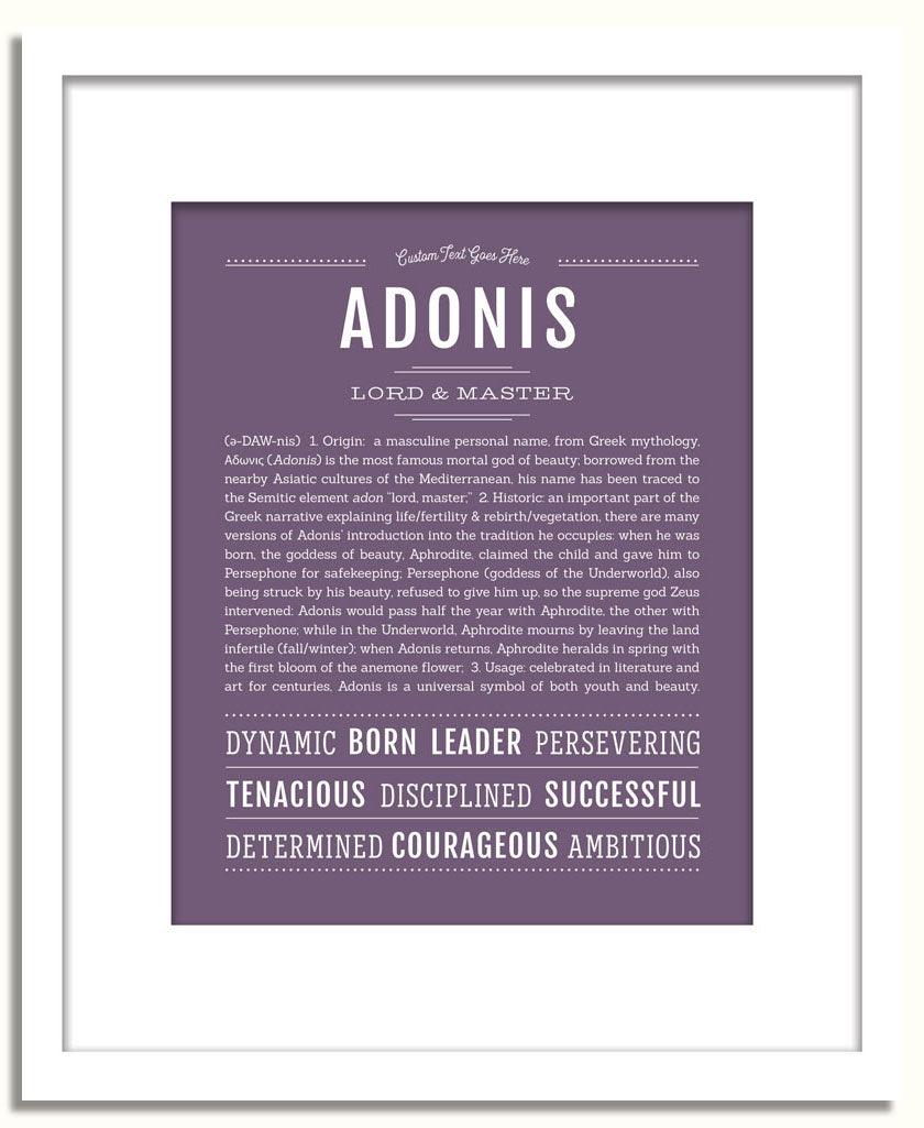 Adonis | Name Art Print – Name Stories