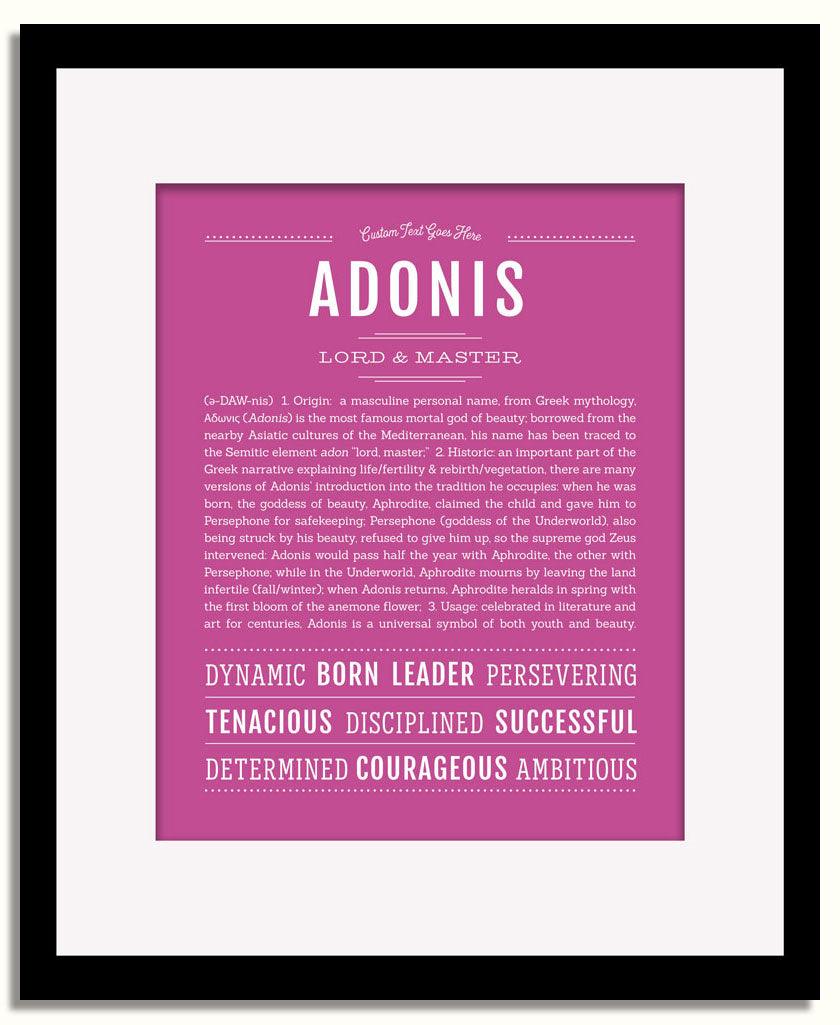 Adonis | Name Art Print – Name Stories