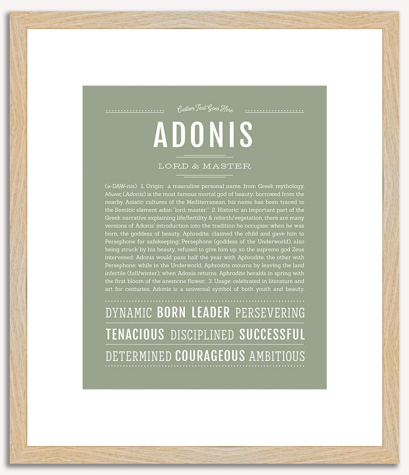 Adonis | Name Art Print