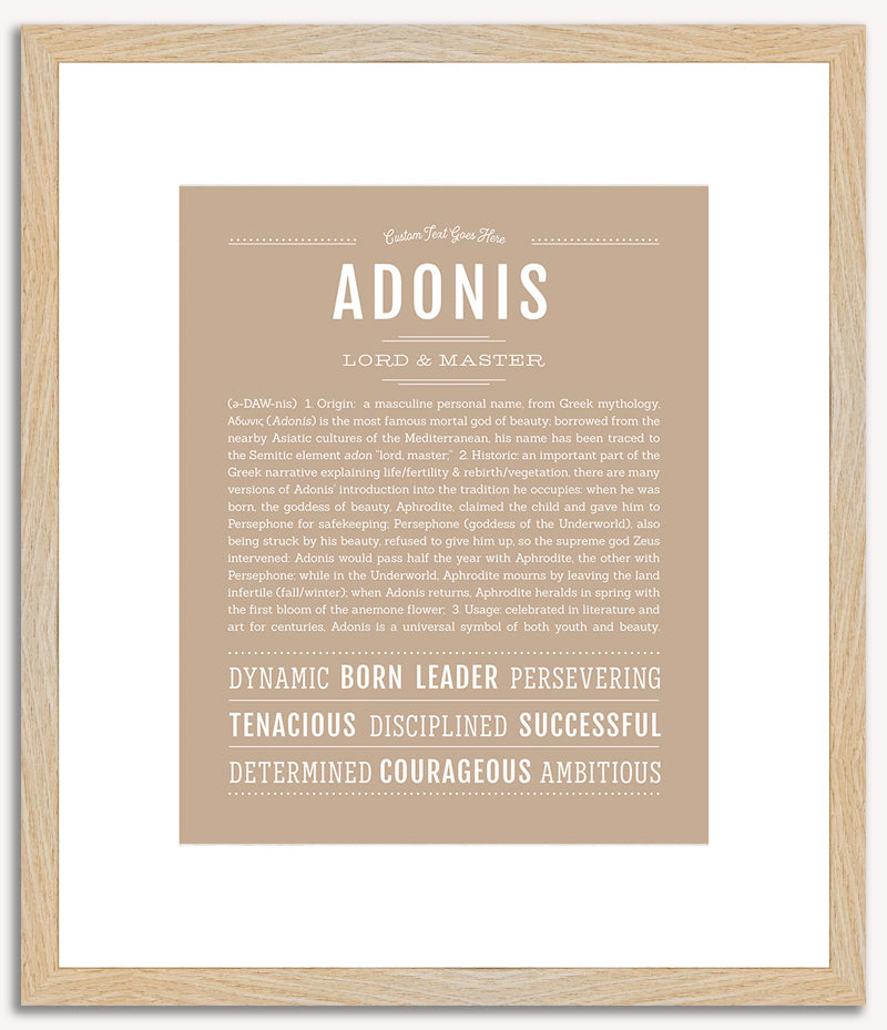 Adonis | Name Art Print