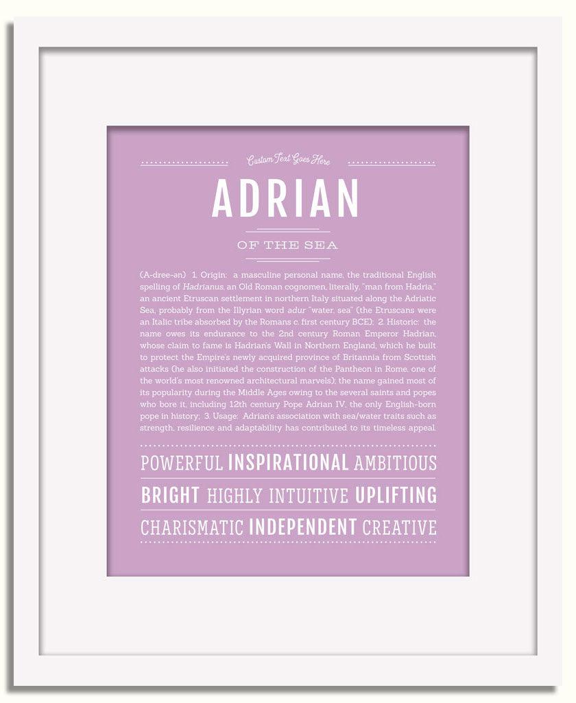 Frame Options | Lilac | White Frame, Matted