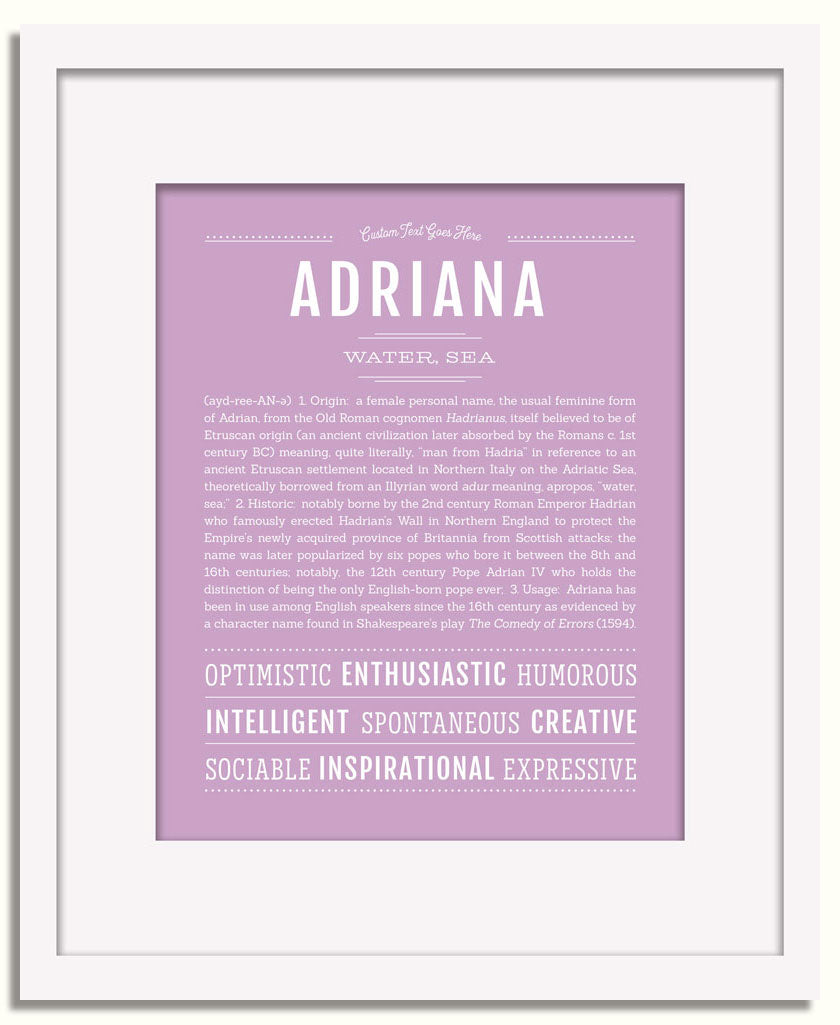 Frame Options | Lilac | White Frame, Matted