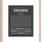 Adrianna | Name Art Print