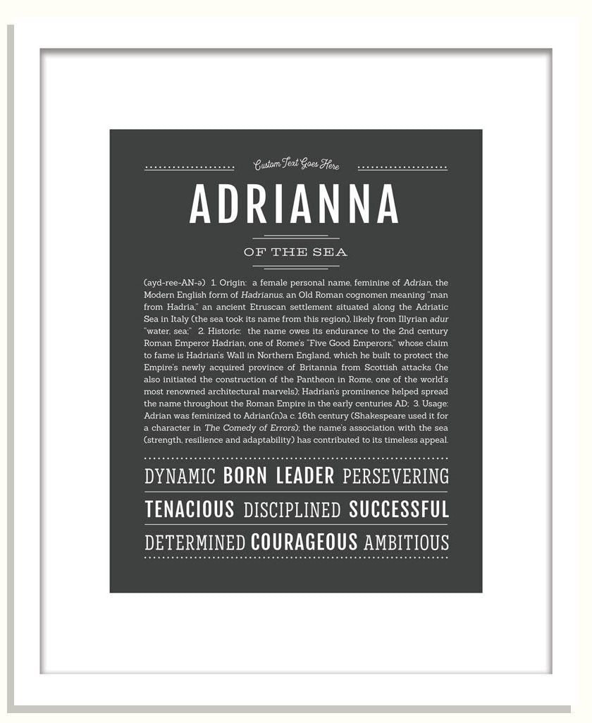Frame Options | Charcoal Gray | Black Frame, Matted