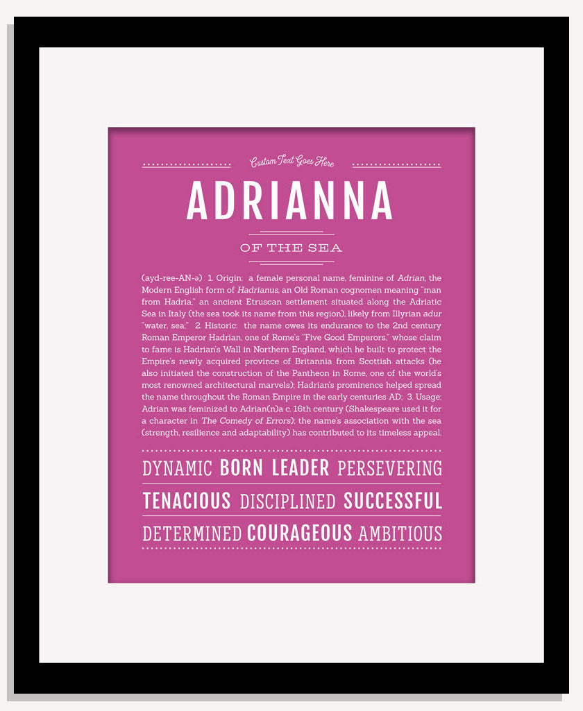 Frame Options | Dark Pink | Maple Frame, Matted
