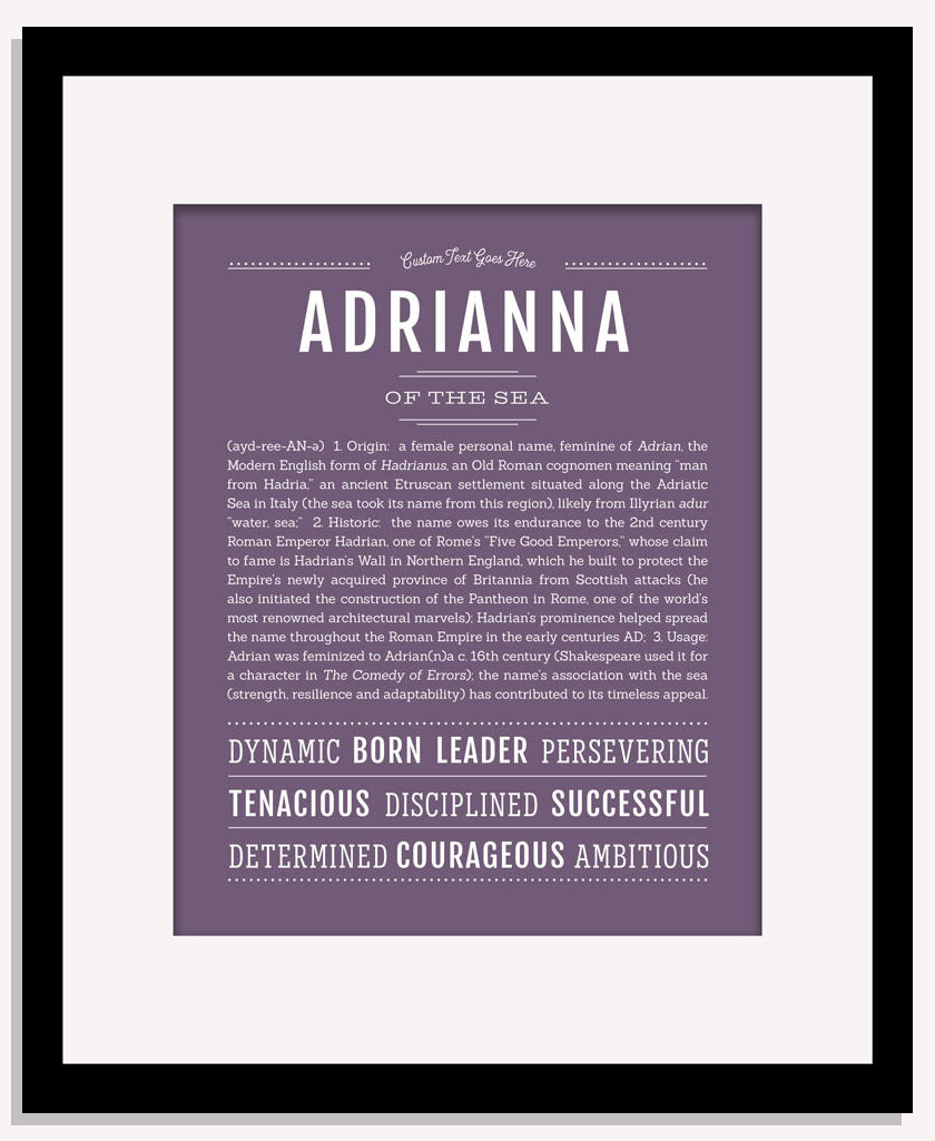 Frame Options | Deep Purple | Maple Frame, Matted