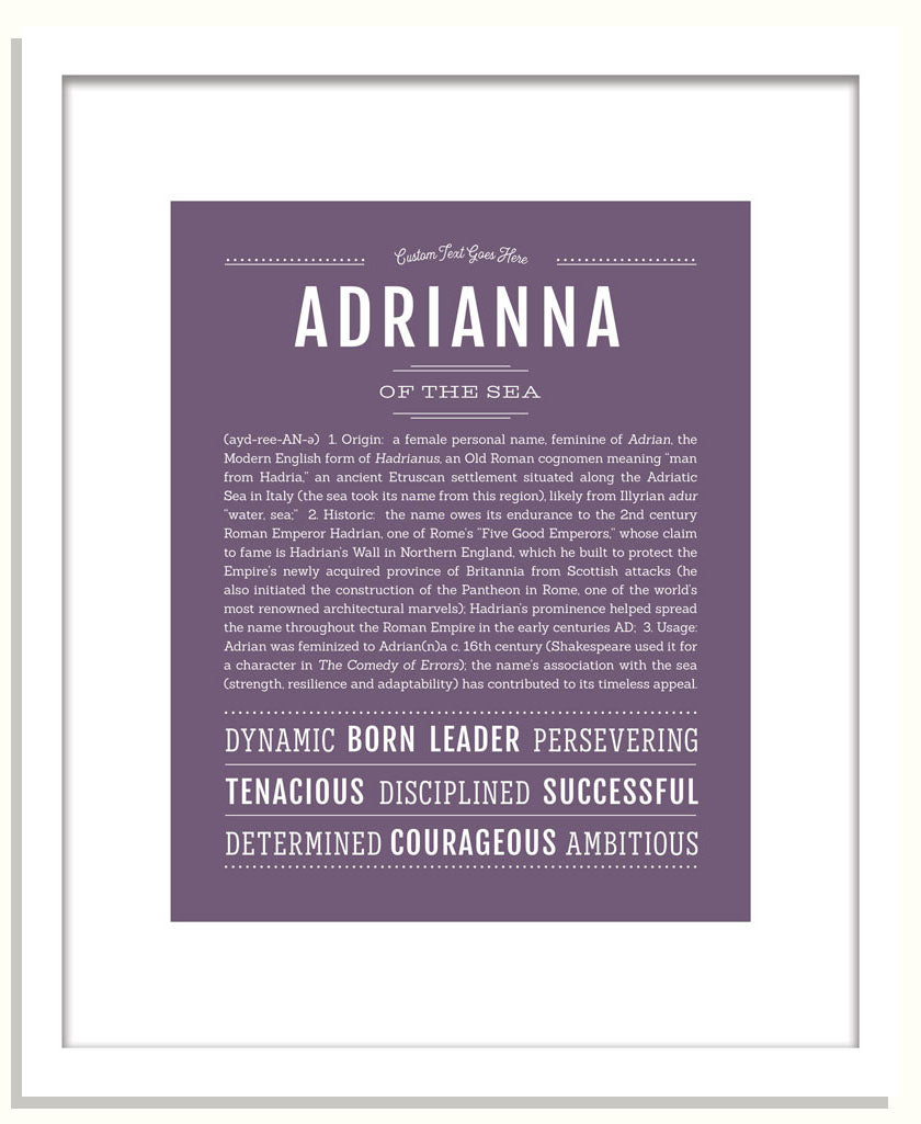 Frame Options | Deep Purple | Black Frame, Matted