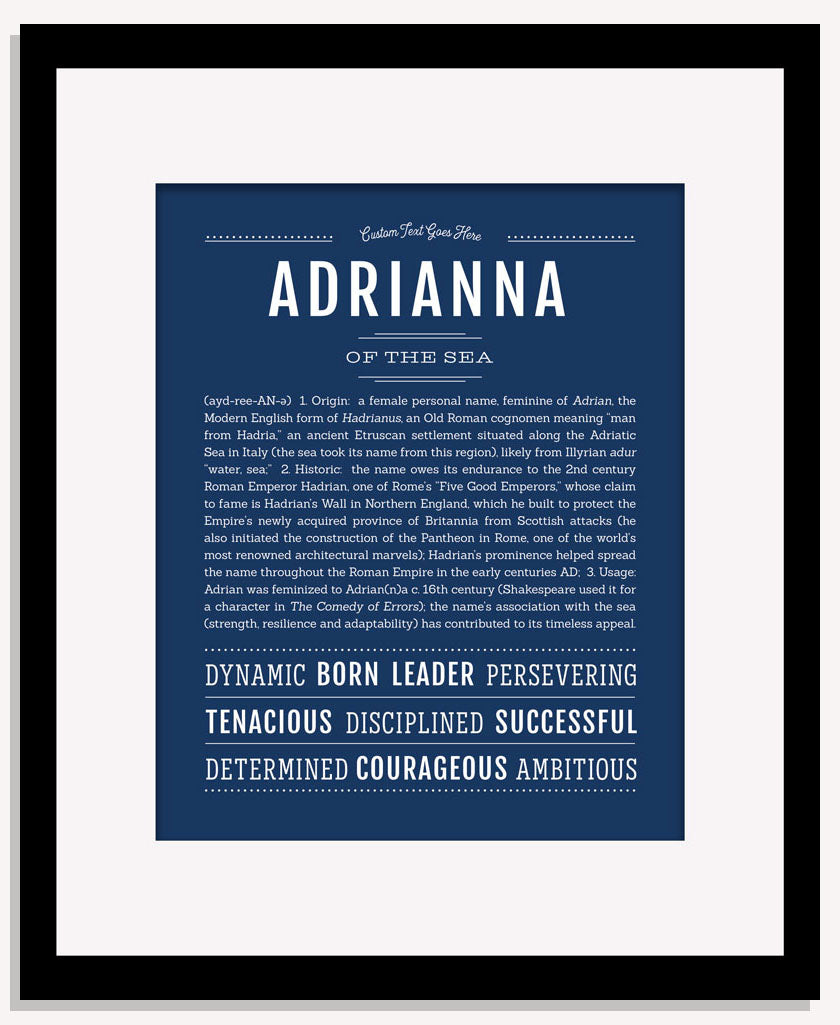 Frame Options | Midnight Blue | Maple Frame, Matted