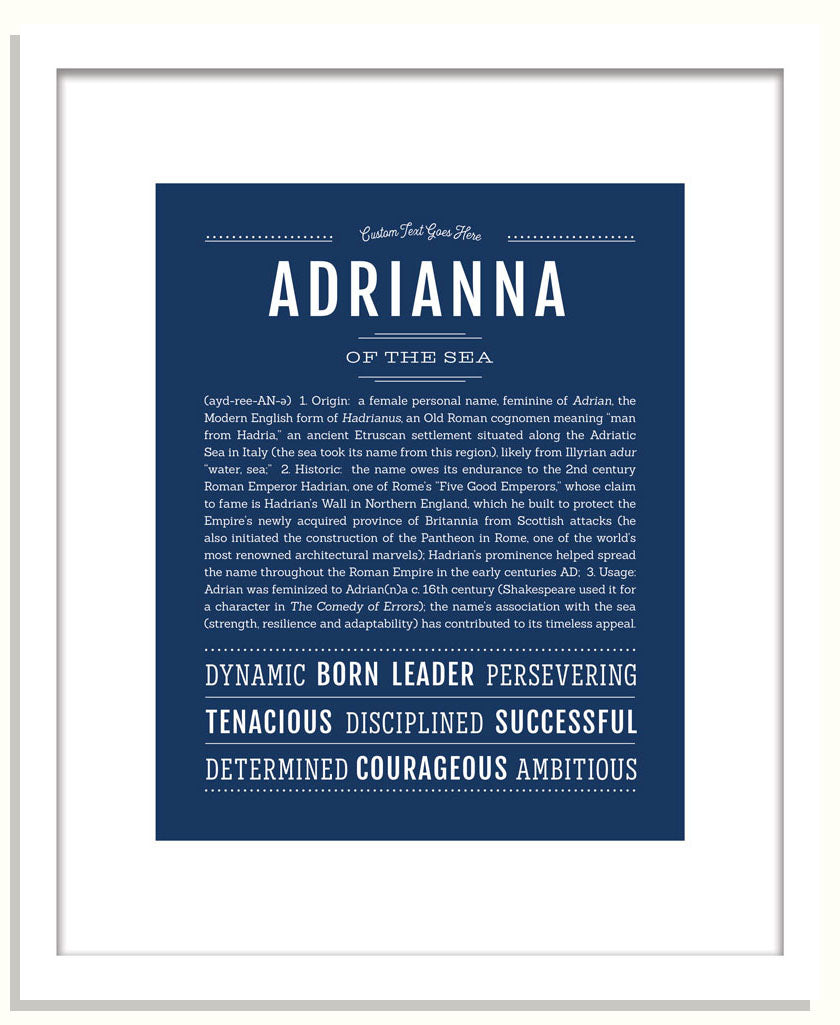 Frame Options | Midnight Blue | Black Frame, Matted