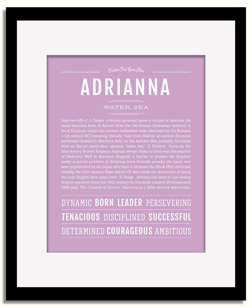 Frame Options | Lilac | Black Frame, Matted