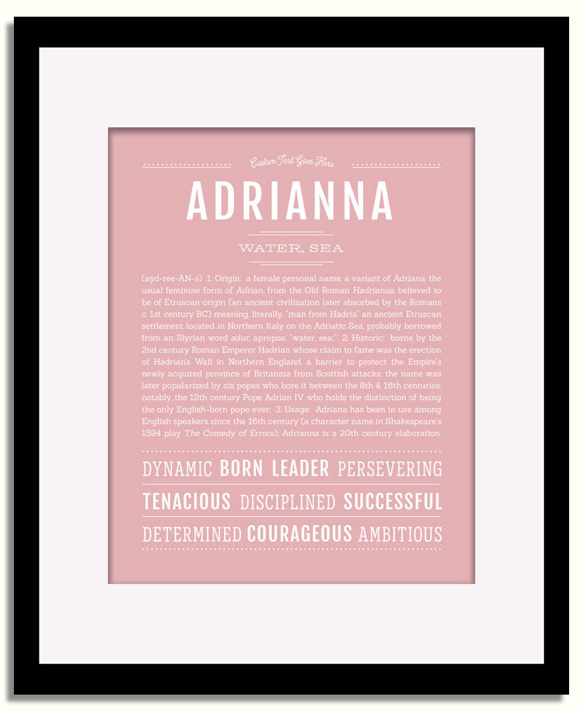 Frame Options | Dusty Rose | Black Frame, Matted