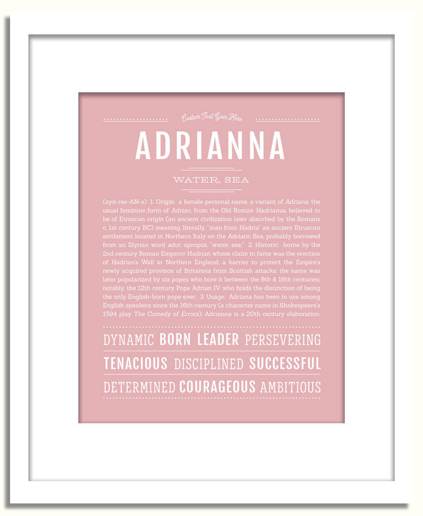 Frame Options | Dusty Rose | White Frame, Matted