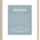 Adrianna | Name Art Print