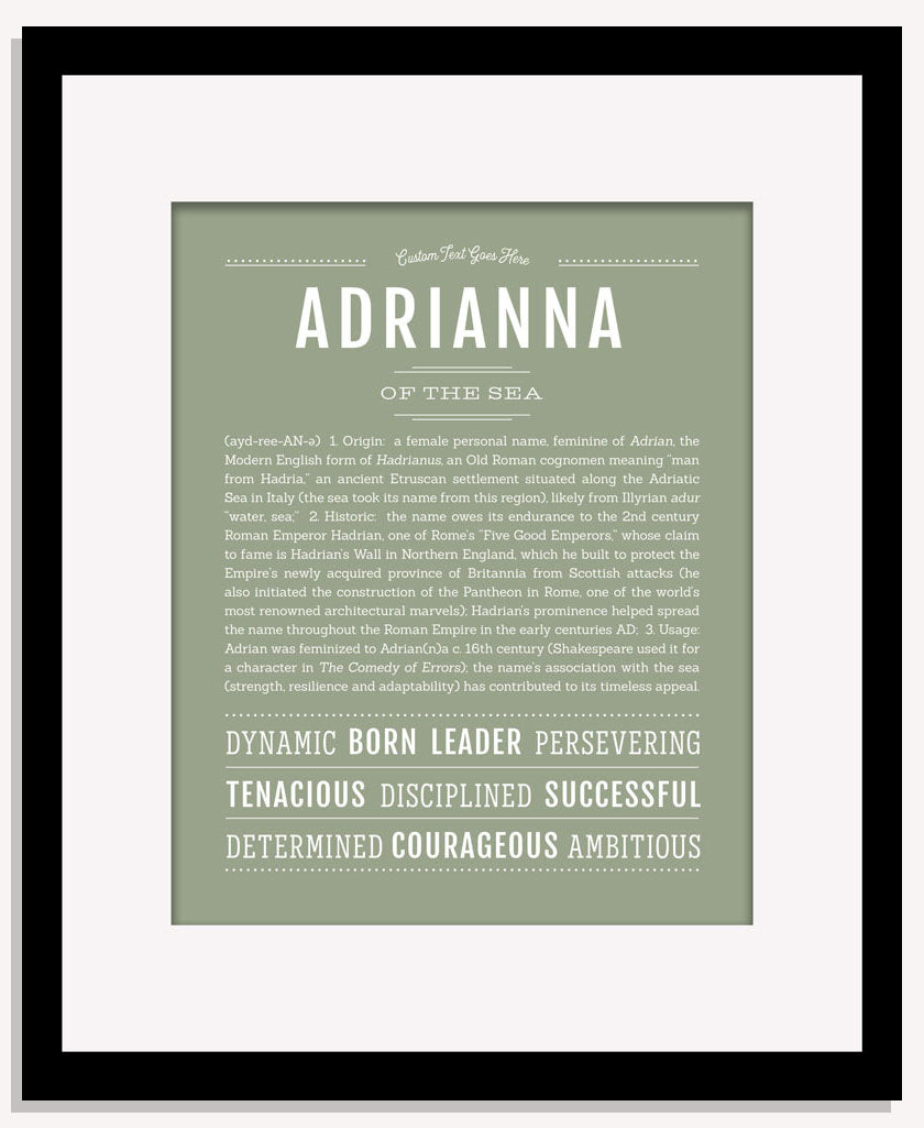 Frame Options | Sage | Maple Frame, Matted