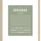 Adrianna | Name Art Print