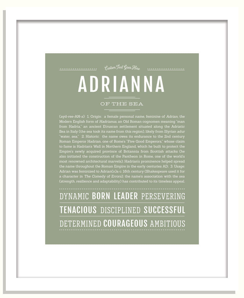 Frame Options | Sage | Black Frame, Matted