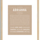 Adrianna | Name Art Print