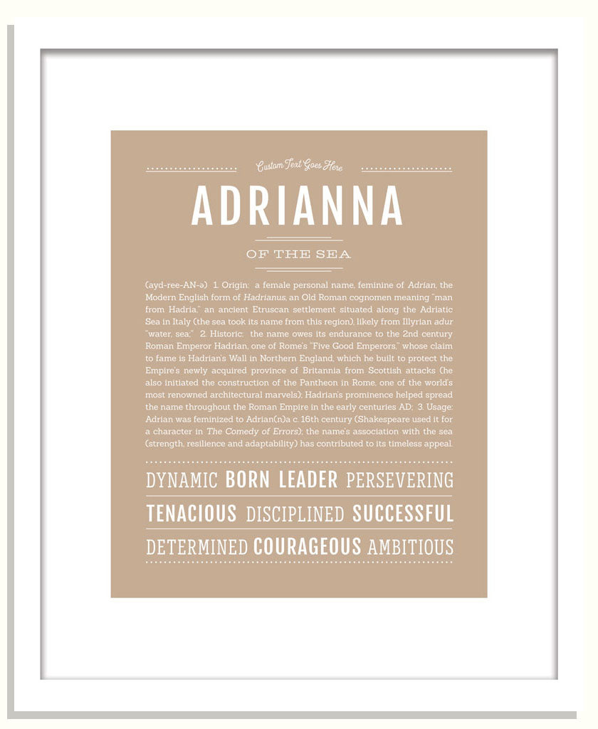 Frame Options | Tan | Black Frame, Matted