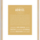 Adriel | Name Art Print