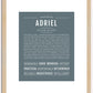 Adriel | Name Art Print