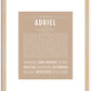 Adriel | Name Art Print