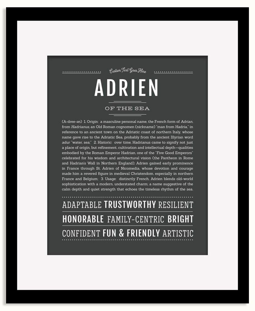 Frame Options | Charcoal Gray | Black Frame, Matted