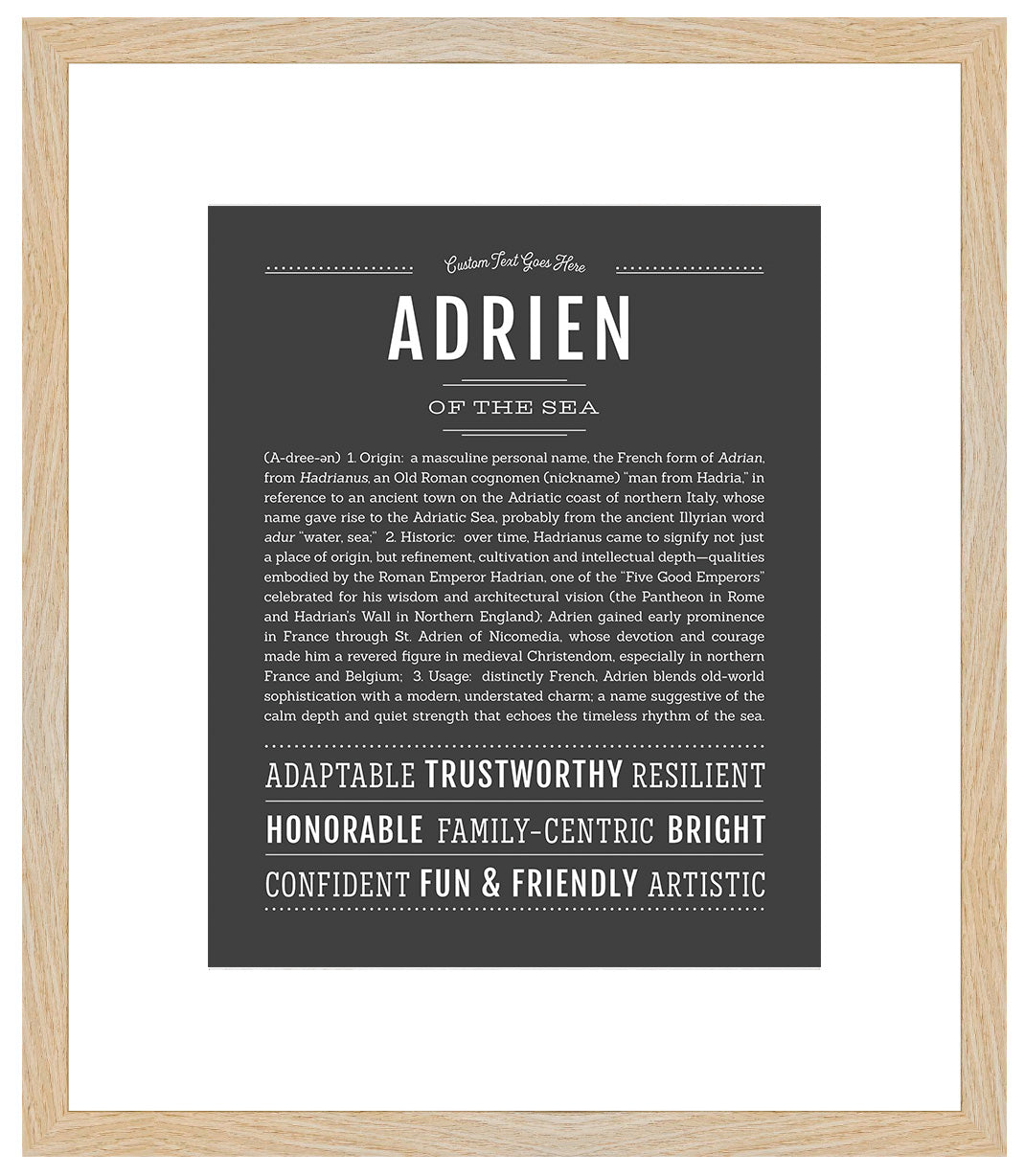 Frame Options | Charcoal Gray | Maple Frame, Matted