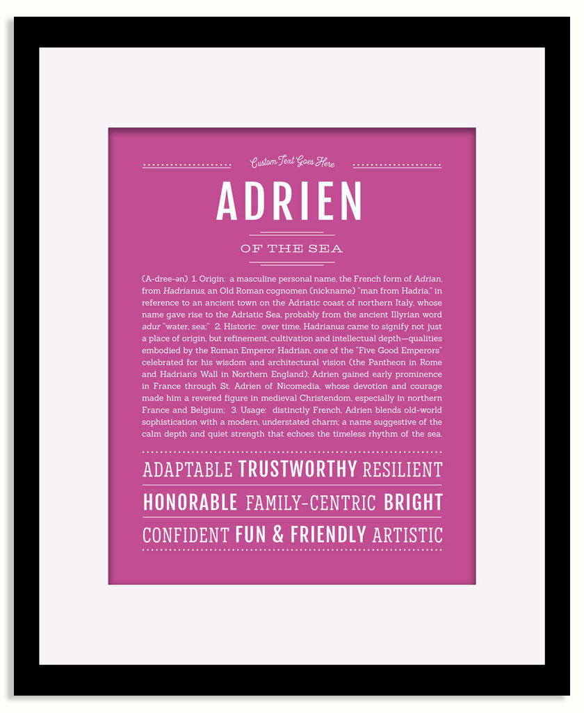 Frame Options | Dark Pink | Black Frame, Matted